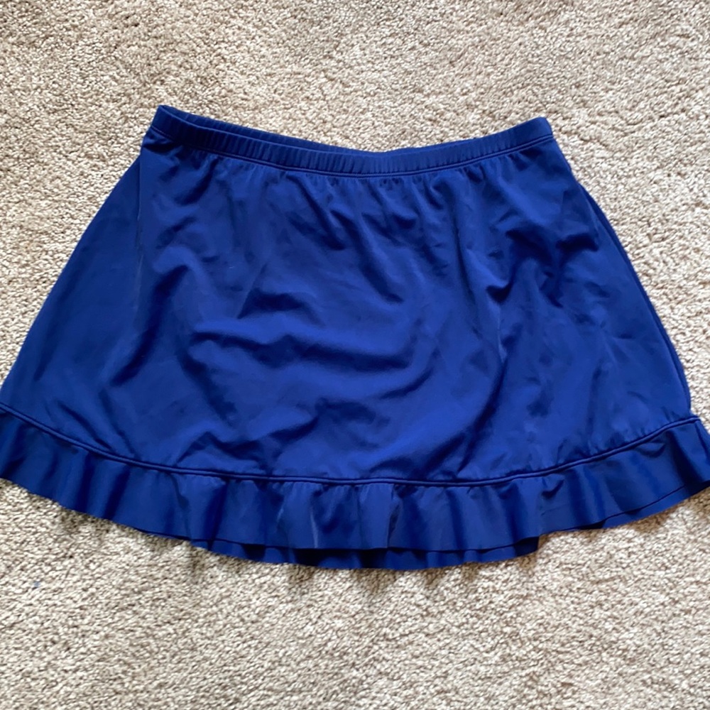 Bathing suit skirt bottom blue size 14